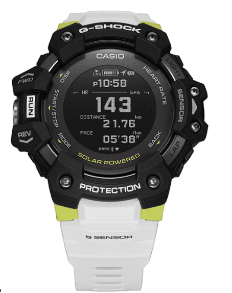 G shock Heart Rate Monitor White Watch - GBD-H1000-1A7