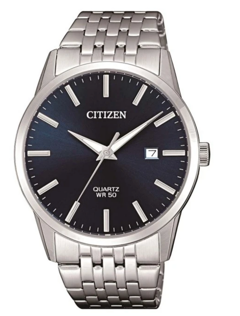 Citizen Mens Sleek Silver Tone Quartz Powered Watch BI500087L