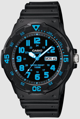Casio Blue 100 m WR Analogue Watch - MRW200H-2B