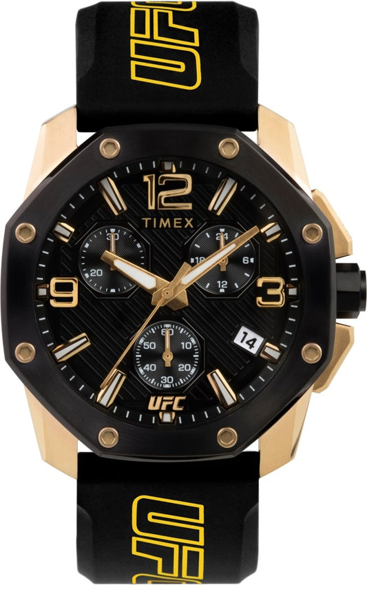Timex UFC Icon Chrono Gold Black Watch TW2V58500