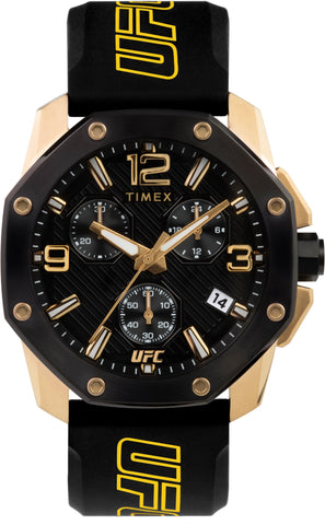 Timex UFC Icon Chrono Gold Black Watch TW2V58500