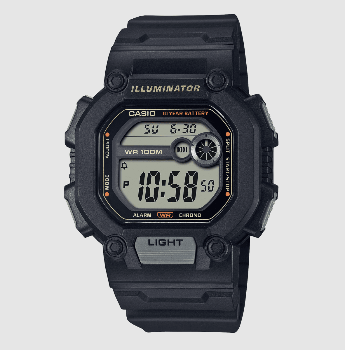 Casio Mens Black Xtra Long Strap Watch - W-737HX-1AV