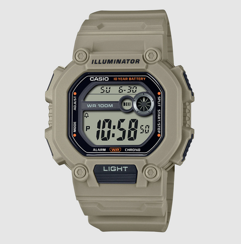 Casio Mens Desert Beige Xtra Long Strap Watch - W737HX-5AV