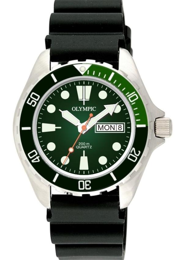 Olympic Men's Green Dial Divers Watch - 2749