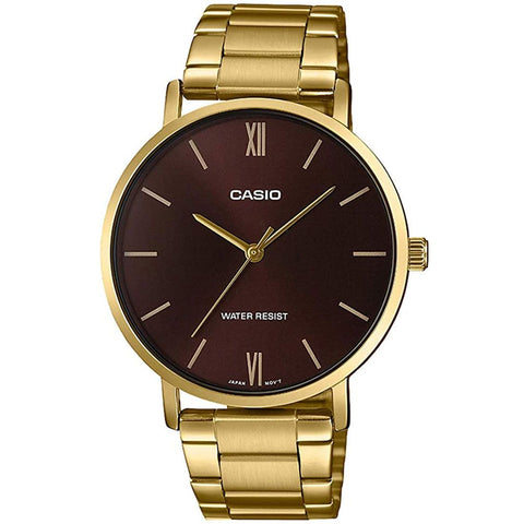 Casio Dark Brown Analog Watch - MTP-VT01G-5B