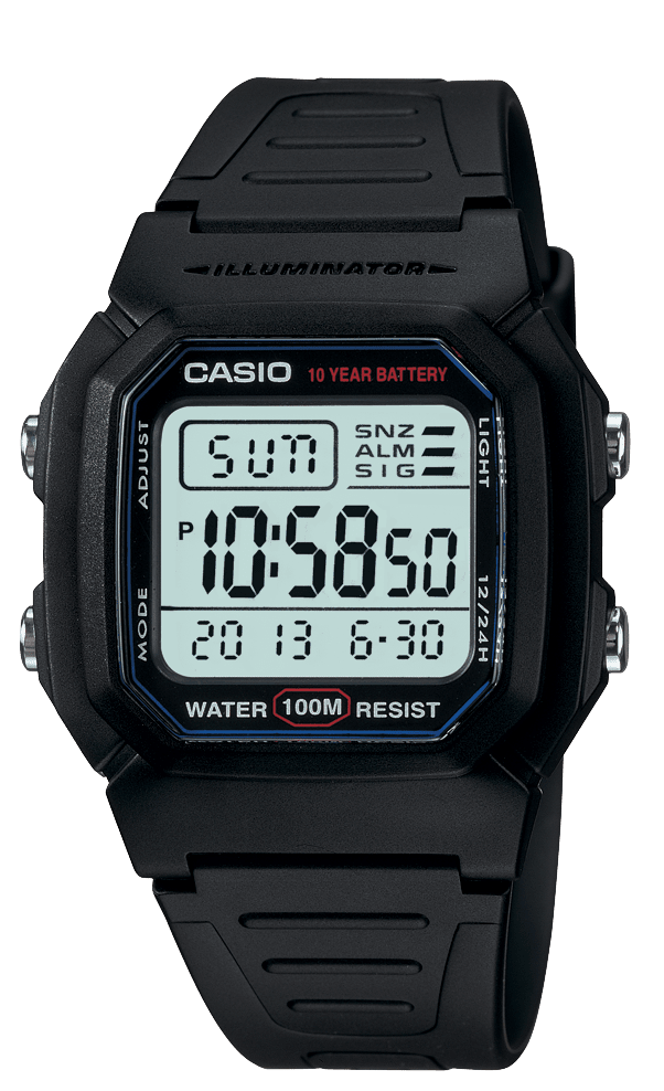 Casio Black Digital Watch - W800H-1AV